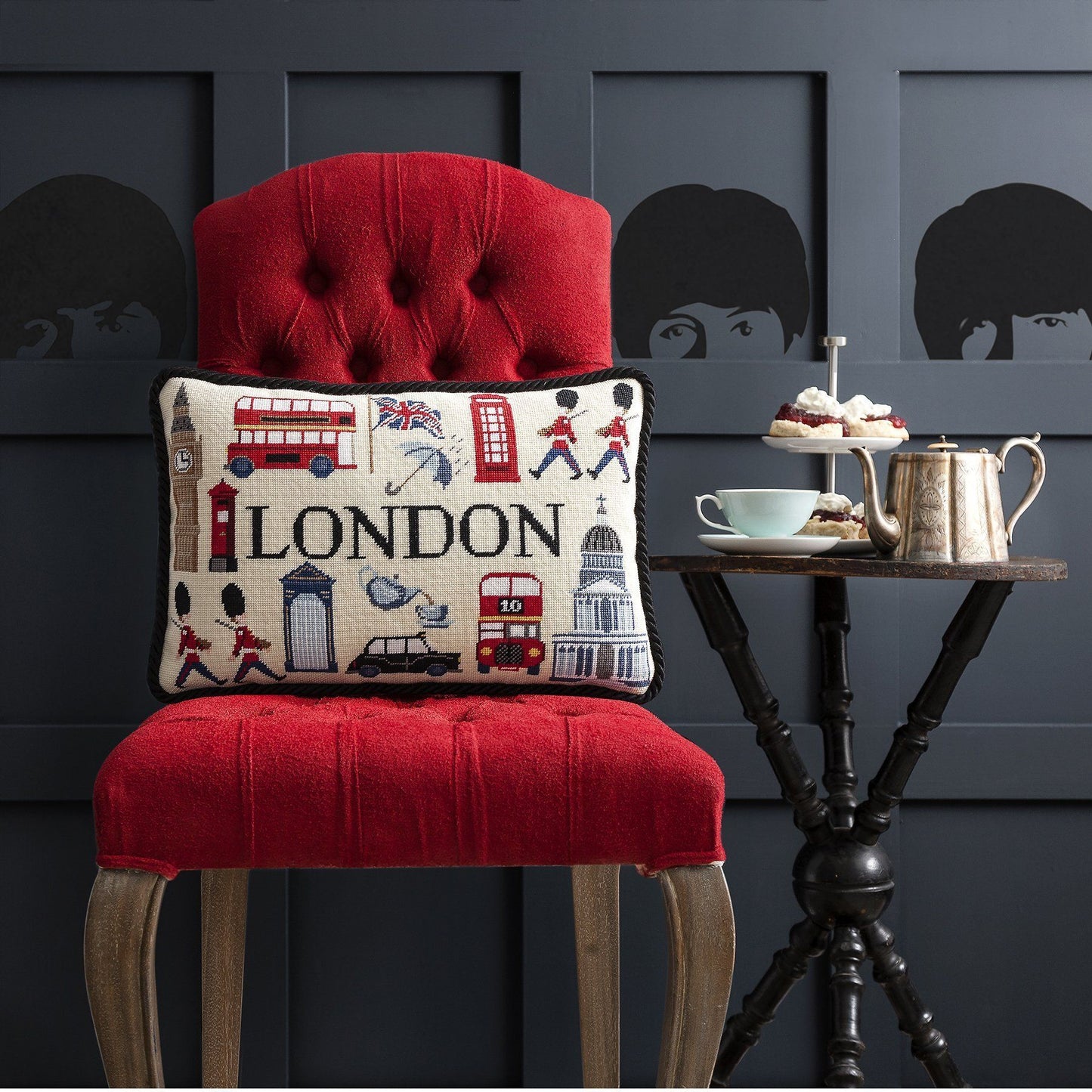 London Pillow Needlepoint Kit Elizabeth Bradley Design