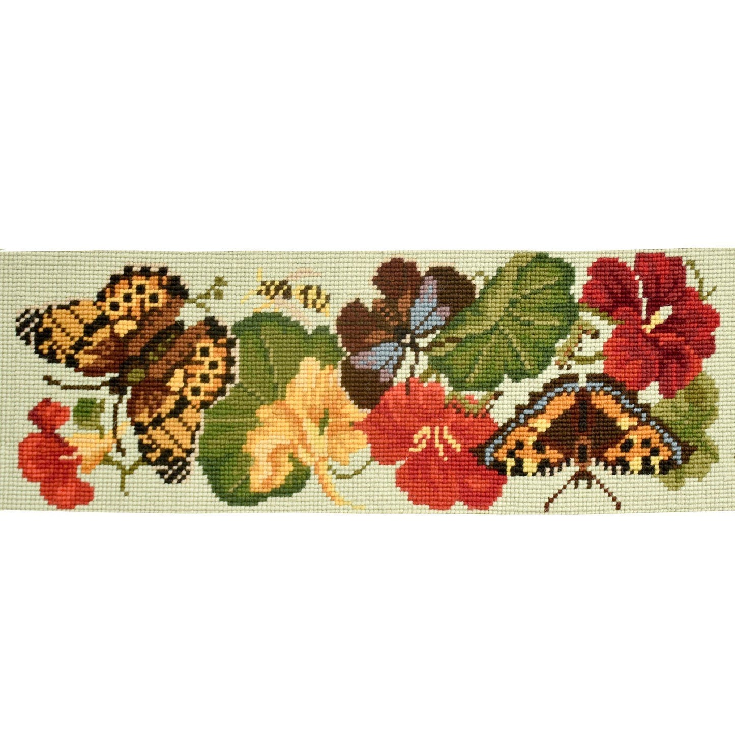 Nasturtium and Butterfly Border Carpet Border Elizabeth Bradley