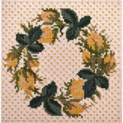 Rosebud Wreath Needlepoint Kit Elizabeth Bradley Design