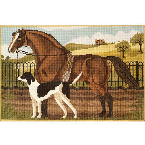Suffolk Punch and Hound Needlepoint Kit Elizabeth Bradley Design