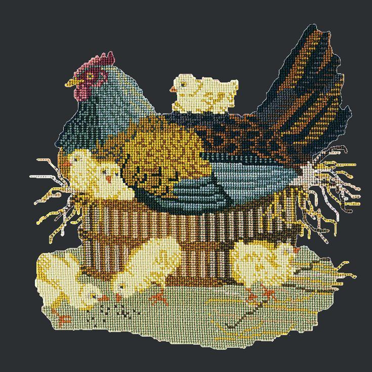 The Mother Hen Needlepoint Kit Elizabeth Bradley Design Black