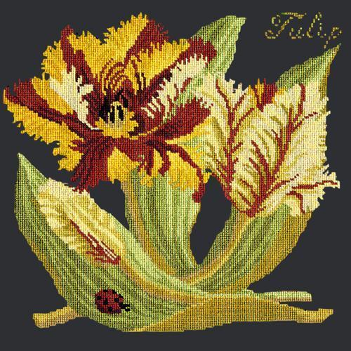 Tulip Needlepoint Kit Elizabeth Bradley Design Black