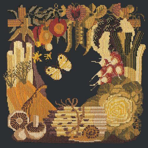 Vegetables Needlepoint Kit Elizabeth Bradley Design Black
