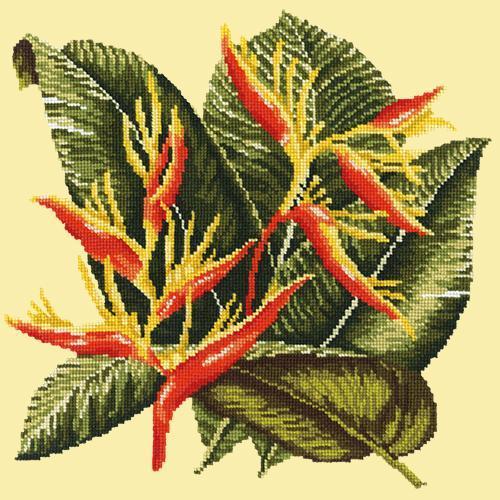 Heliconia Needlepoint Kit Elizabeth Bradley Design Butter Yellow 