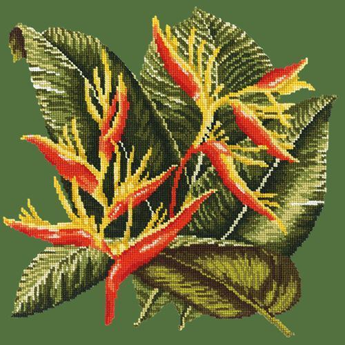 Heliconia Needlepoint Kit Elizabeth Bradley Design Dark Green 