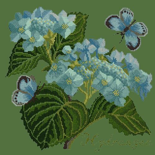 Hydrangea Needlepoint Kit Elizabeth Bradley Design Dark Green 