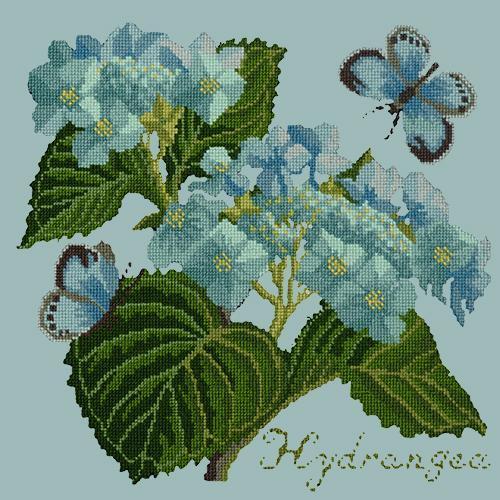 Hydrangea Needlepoint Kit Elizabeth Bradley Design Pale Blue 