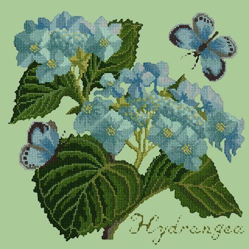 Hydrangea Needlepoint Kit Elizabeth Bradley Design Pale Green 