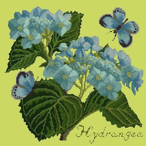 Hydrangea Needlepoint Kit Elizabeth Bradley Design Pale Lime 