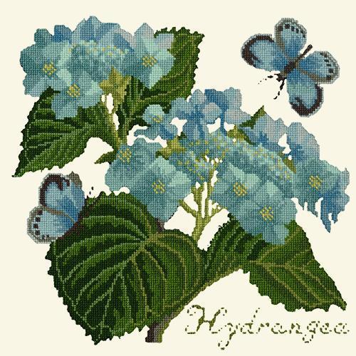 Hydrangea Needlepoint Kit Elizabeth Bradley Design Winter White 