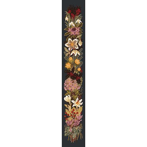 Midwinter Bell Pull Needlepoint Kit Elizabeth Bradley Design Black 