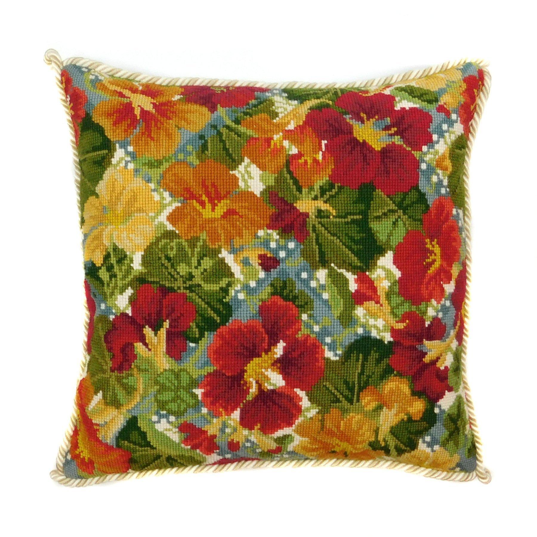 Nasturtium Trellis Needlepoint Kit Elizabeth Bradley Design 