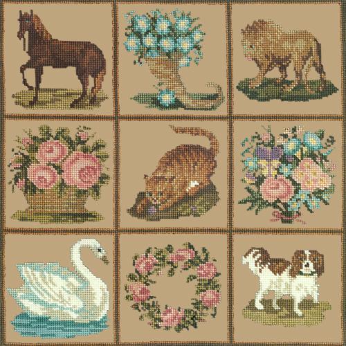 Patchwork Pieces Needlepoint Kit Elizabeth Bradley Design Sand 