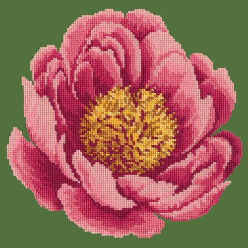 Peony Needlepoint Kit Elizabeth Bradley Design Dark Green 