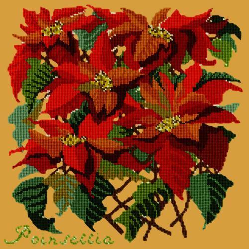 Poinsettia Needlepoint Kit Elizabeth Bradley Design Yellow 