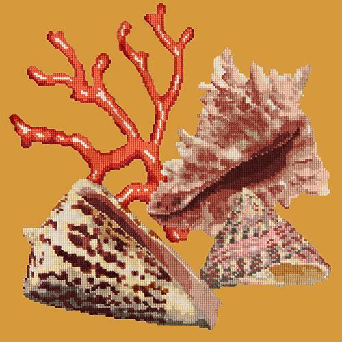 Red Coral Needlepoint Kit Elizabeth Bradley Design Yellow 