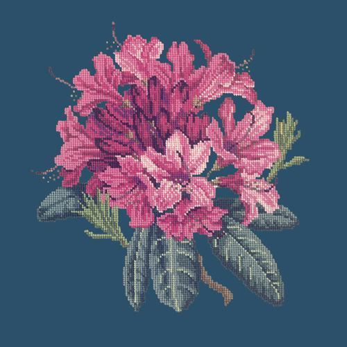 Rhododendron Needlepoint Kit Elizabeth Bradley Design Dark Blue 