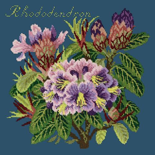 Rhododendron Needlepoint Kit Elizabeth Bradley Design Dark Blue 