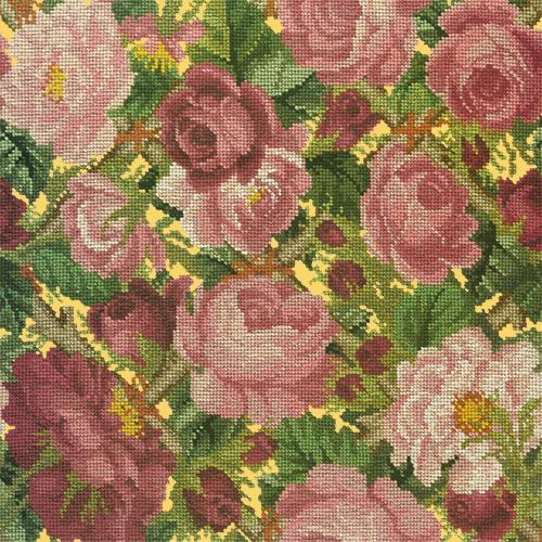 Rose Trellis Needlepoint Kit Elizabeth Bradley Design Sunflower Yellow 