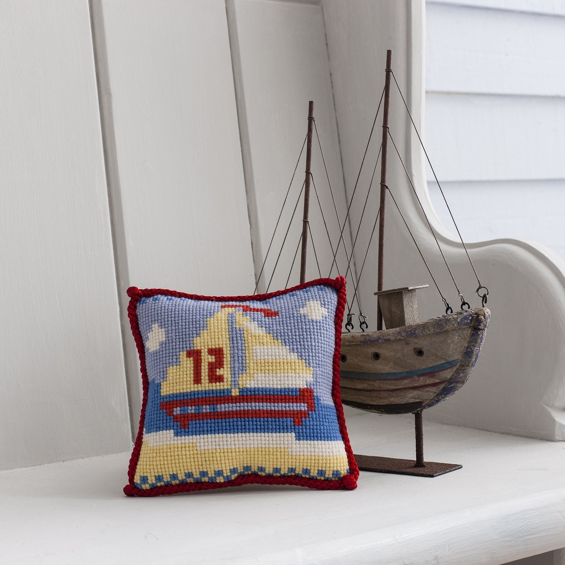Sailboat Needlepoint Kit Elizabeth Bradley Design 