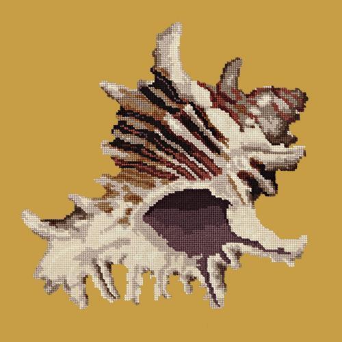 Spiky Conch Needlepoint Kit Elizabeth Bradley Design Yellow 