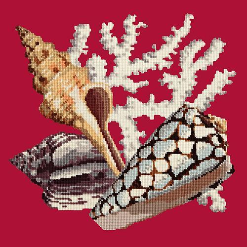 Staghorn Needlepoint Kit Elizabeth Bradley Design Bright Red 