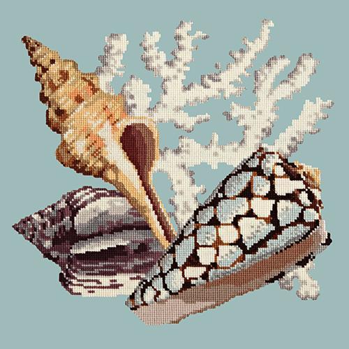 Staghorn Needlepoint Kit Elizabeth Bradley Design Pale Blue 