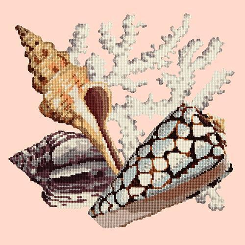 Staghorn Needlepoint Kit Elizabeth Bradley Design Salmon Pink 