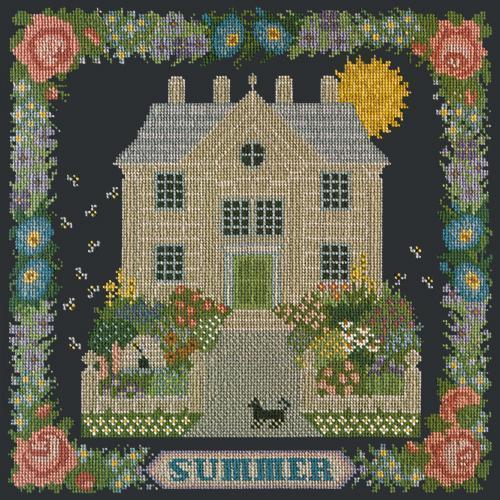 Summer Sampler Needlepoint Kit Elizabeth Bradley Design Black 