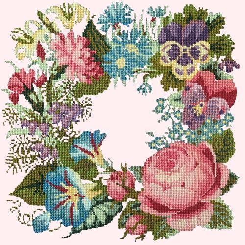 Summer Wreath Needlepoint Kit Elizabeth Bradley Design Cream 