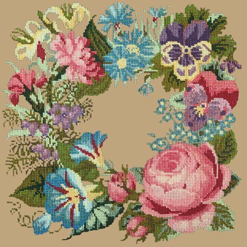 Summer Wreath Needlepoint Kit Elizabeth Bradley Design Sand 