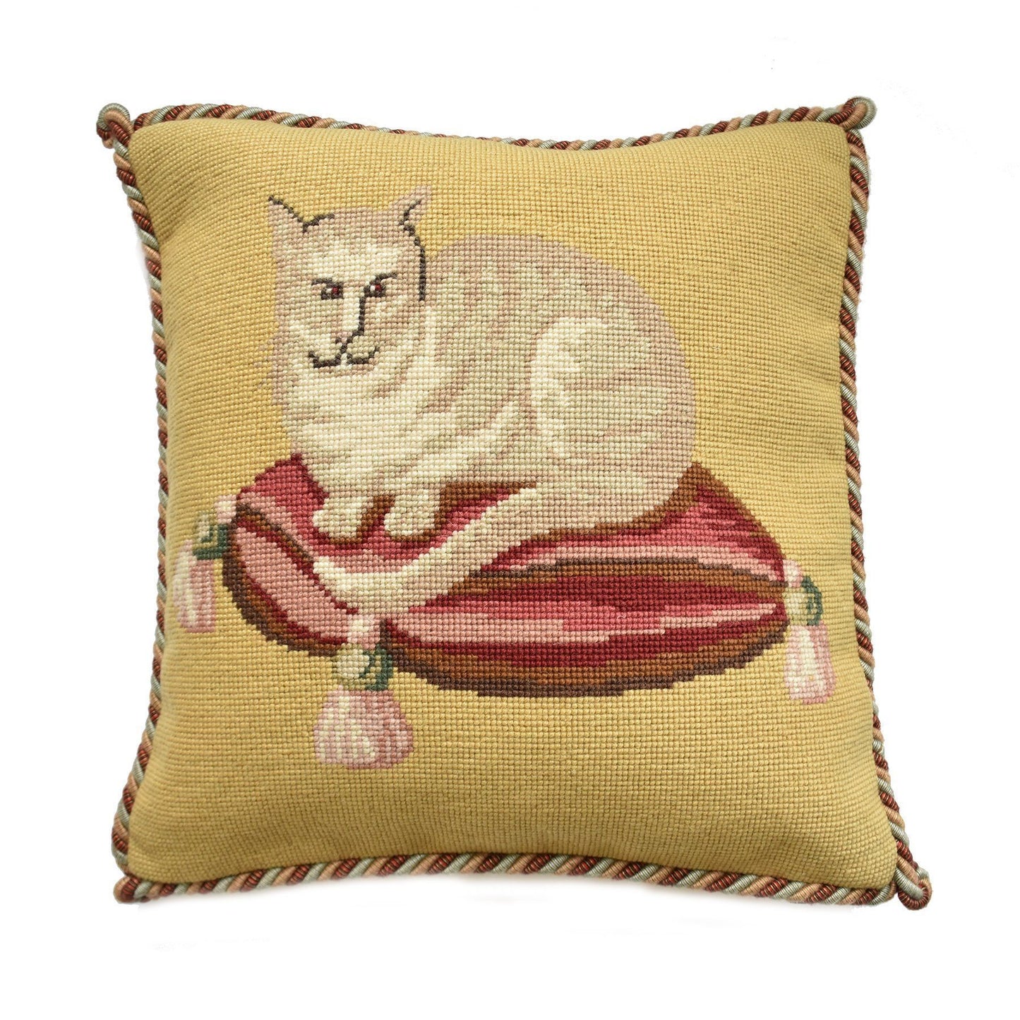 The Cream Cat Needlepoint Kit Elizabeth Bradley Design 